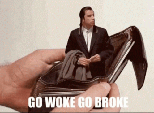 Hilarious John Travolta Go Woke Go Broke Meme GIF