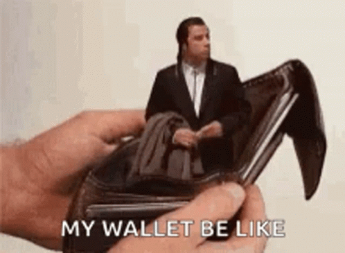 Wallet Be Like Broke John Travolta GIF
