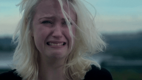 Broken Girl Sobbing Hard GIF
