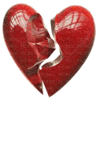 Broken Heart with Blood Dripping