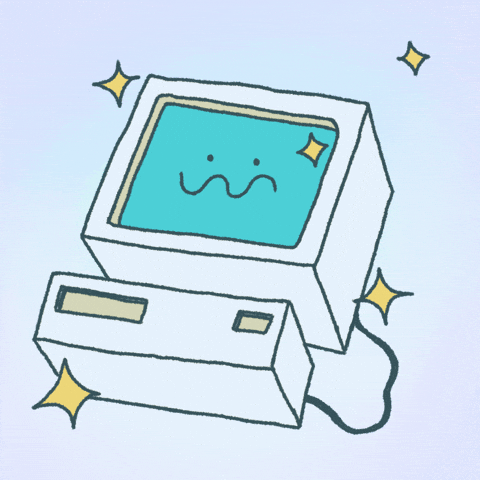Broken Old Sparkling Computer GIF