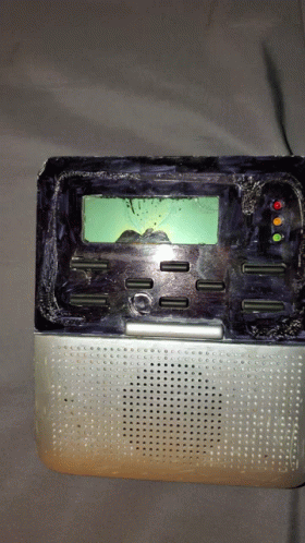 Broken Radio With Green Screen and Buttons