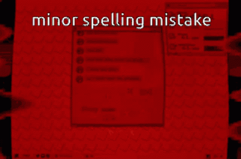 Broken Screen with Minor Spelling Mistake