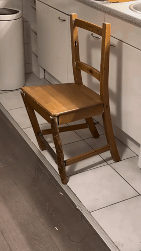 Broken Vintage Wooden Chair GIF