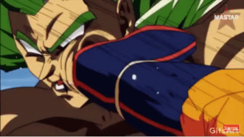 Broly Losing Vs Goku GIF