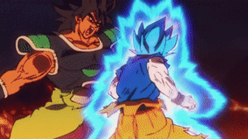 Broly Vs Blue Goku GIF