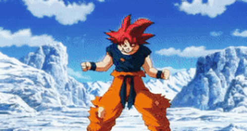 Broly Vs Goku Charging GIF