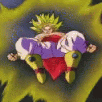 Broly Vs Goku Jumping On Body GIF