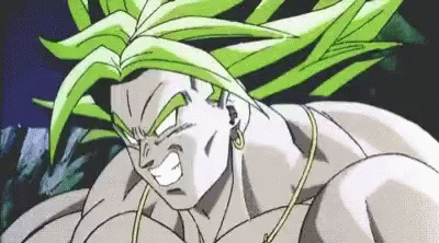 Broly Vs Goku Kick To Mountain GIF