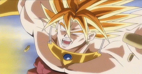 Broly Vs Goku Punch Explosion GIF