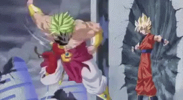 Broly Vs Goku Removing Saiyan Form GIF