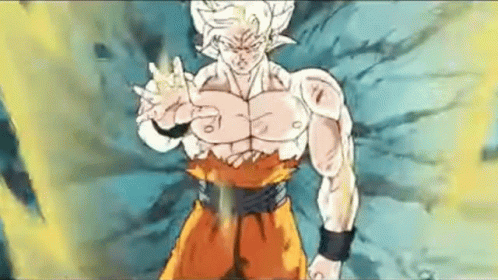 Broly Vs Goku Saiyan Charge GIF