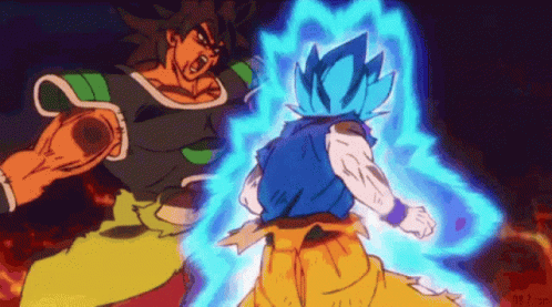 Broly Vs Goku Super Punch GIF