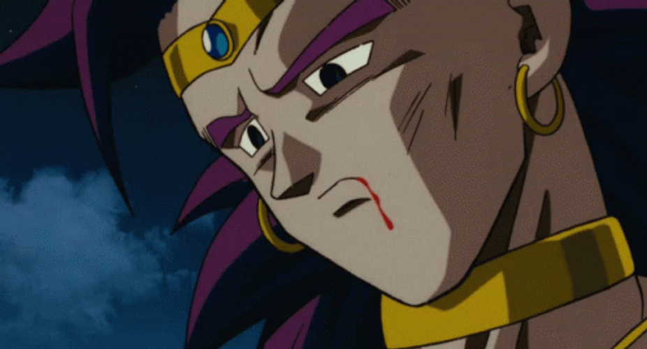 Broly Wipes Out Blood GIF