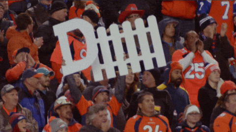 Broncos Cheers For Letter D GIF