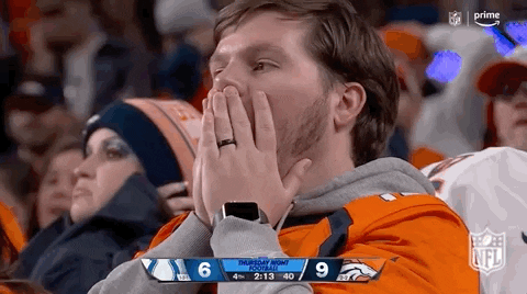 Broncos Fan Taking It Seriously GIF