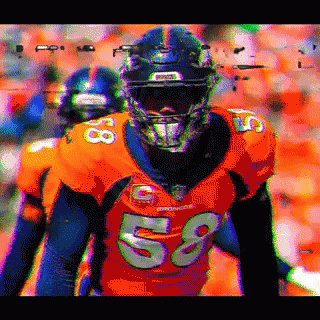 Broncos Football Player Number 58 Pixel Art GIF