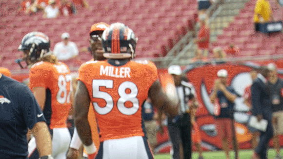 Broncos Miller Gets Ecstatic GIF