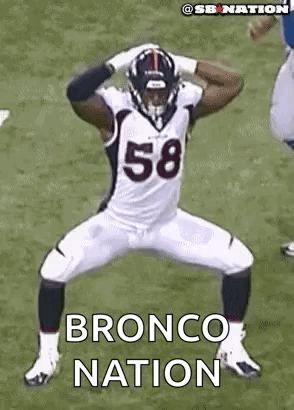 Broncos Player Dancing on Field