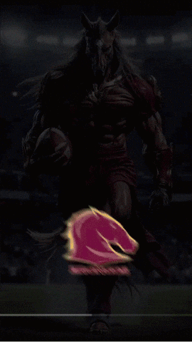 Broncos Poster Horse Holding Football GIF