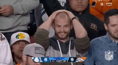 Broncos Team Fans Gets Nervous GIF