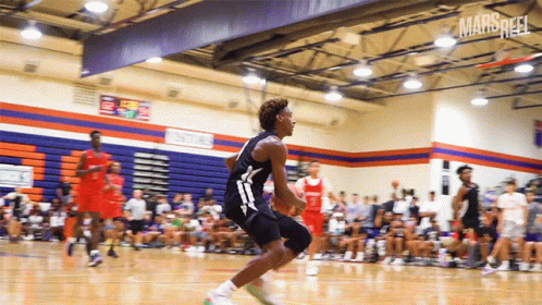 Bronny James High Flying Slam Dunk GIF