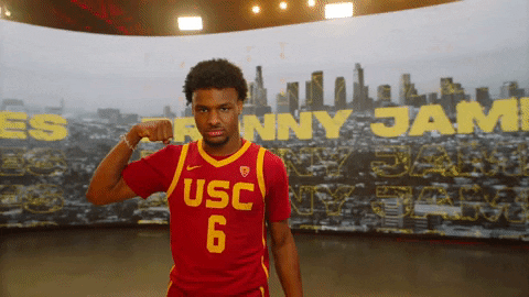 Bronny James Usc Flexing Muscles GIF