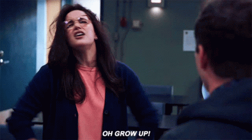 Brooklyn 99 Detective Amy Shouts Grow Up GIF