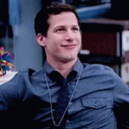 Brooklyn 99 Detective Unconsciously Smiling GIF