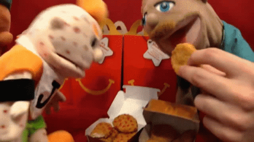 Brooklyn Guy Eating Chicken Nugget GIF