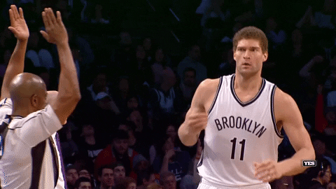 Brooklyn Nets Brook Lopez Entering The Game GIF