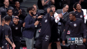 Brooklyn Nets Players Jumping Dance Celebration GIF