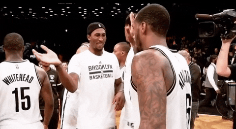 Brooklyn Nets Players Tight Hugs GIF