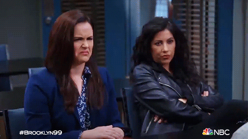 Brooklyn Nine-nine Amy And Rosa Stank Face Reaction GIF