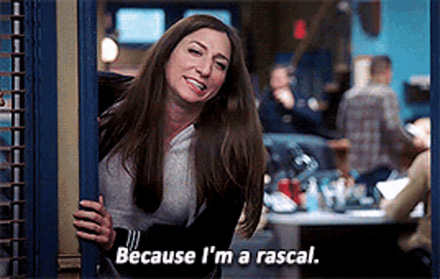 Brooklyn Nine Nine Gina Linetti Rascal GIF