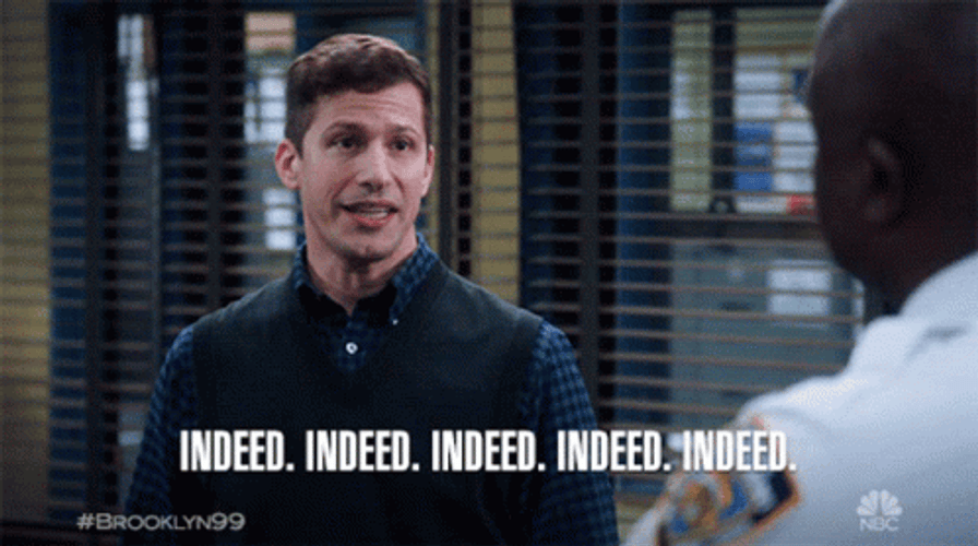 Brooklyn Nine Nine Jake Indeed GIF