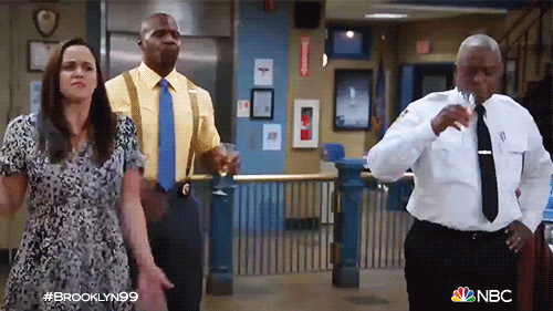 Brooklyn Nine-nine Spit Take GIF