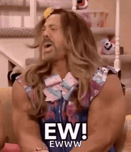 Brother Eww Man Wearing Lady Outfit GIF