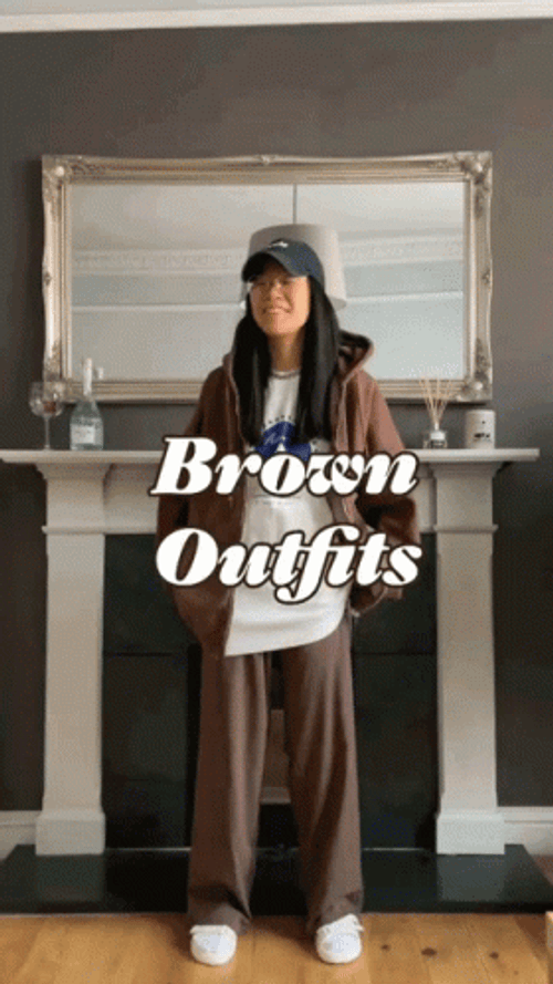 Brown Aesthetic Outfits GIF
