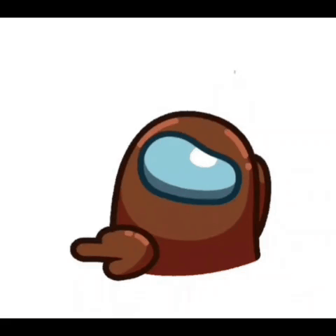 Brown Among Us Character Pointing No U