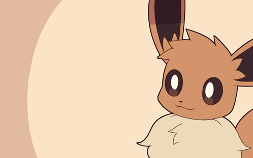 Brown and White Eevee Smiling