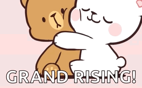 Brown And White Teddy Bears Hugging Grand Rising GIF