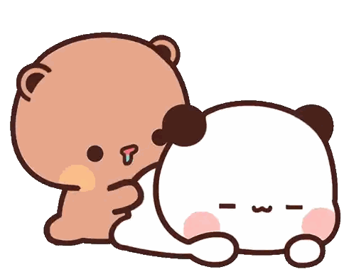 Brown Bear Petting White Bear