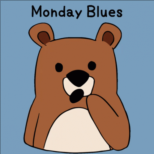 Brown Bear Ugh Monday Blues GIF