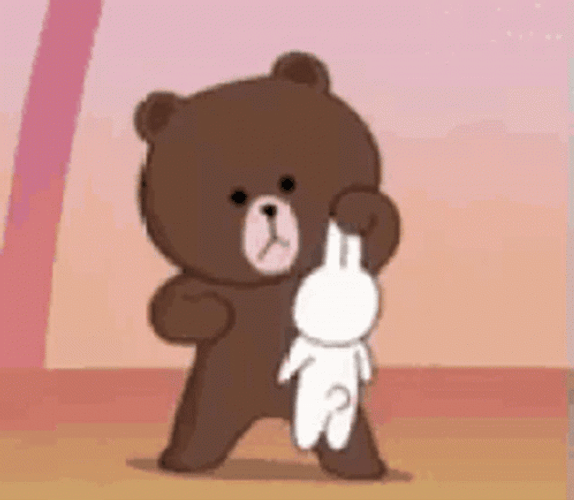 Brown Beat Up Cony Cartoon GIF
