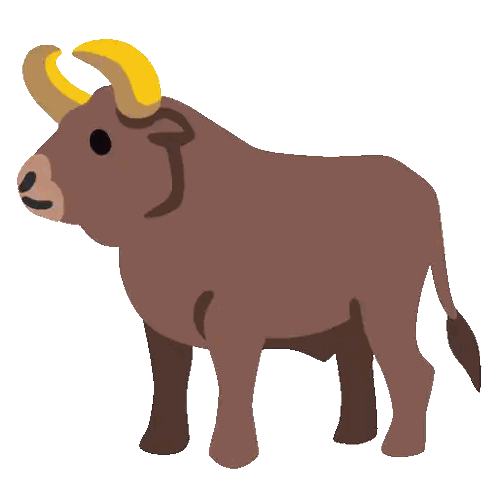 Brown Bull With Yellow Horns