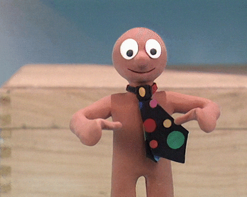 Brown Clay Man Clubbing GIF