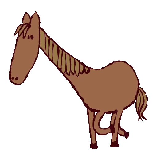 Brown Horse Cartoon