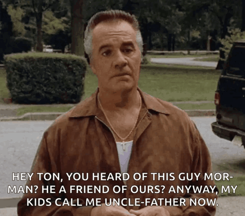 Brown Jacket Man Saying Hey Ton You Heard of This Guy Mor-Man
