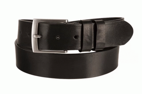 Brown Leather Belt with Silver Buckle